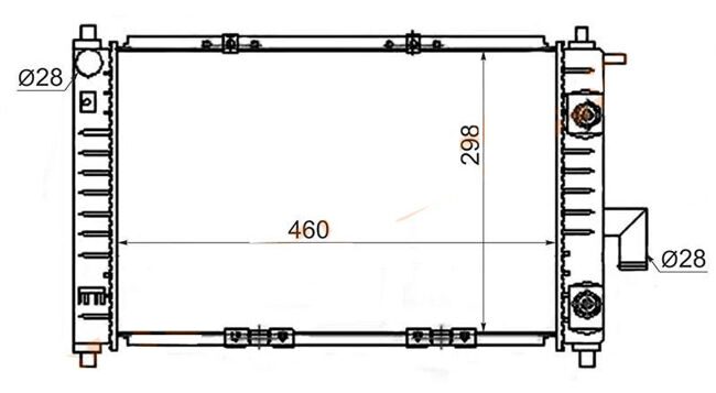 Радиатор DAEWOO MATIZ/CHERY QQ 0.8/1.0 00-